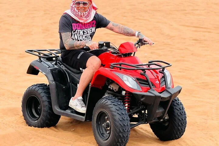Dubai: Desert Safari, Quad Bike, Camels Riding with Arabic BBQ