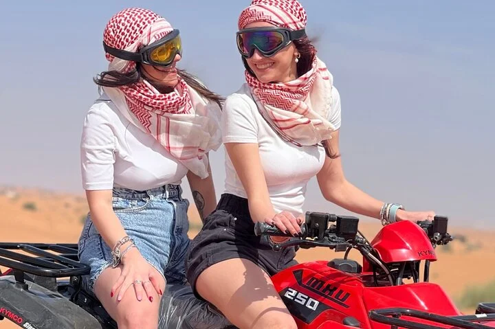 Dubai Desert Safari Quad Biking, BBQ and Camel Ride