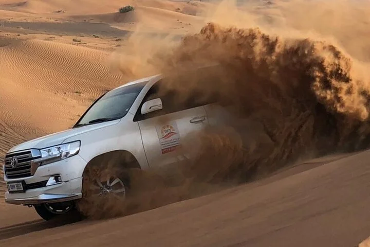 Dubai Desert Safari, sand boarding , BBQ dinner & Entertainment