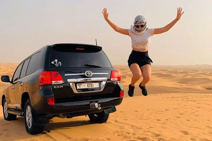 Dubai desert safari with 4x4 Dune Bashing,Camel Ride sand board