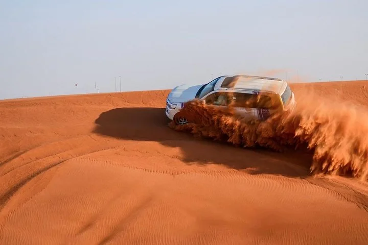 Dubai Desert Safari with BBQ and 4WD Land Cruiser Dune Bashing