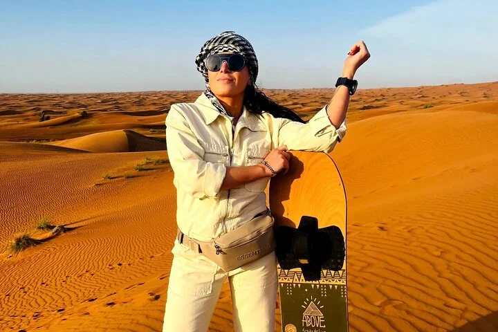 Dubai Dune Bashing Tour with Quad Bike, Sandboarding, Camel Ride