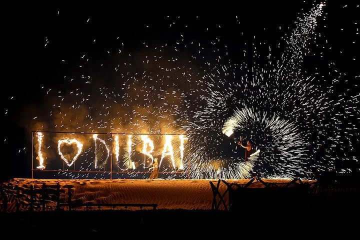 Dubai Evening Desert Safari Dune Bashing, BBQ Dinner & Live Shows