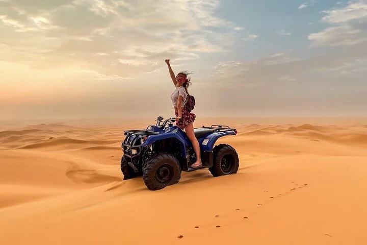 Dubai Evening Red Dunes Desert Safari: Quad Bike, BBQ & 5 shows