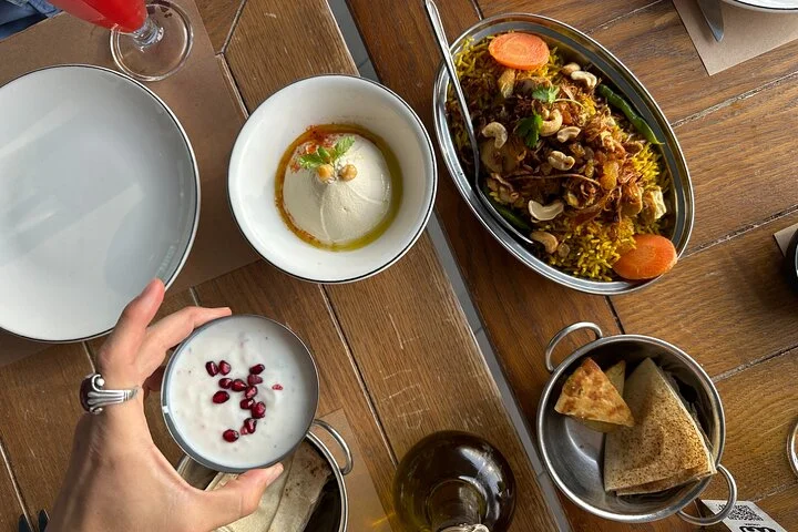 Dubai Food Tour with Access to Burj Khalifa Bar & 6 Food Tastings