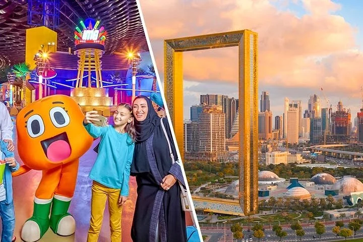 Dubai Frame (Golden Gate) or IMG WORLD as per option