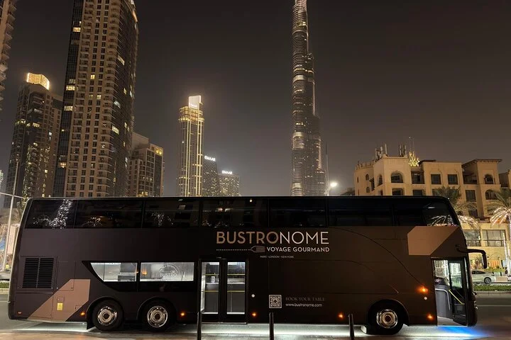 Dubai: Luxury Fine Dining Bus Tour with BUSTRONOME