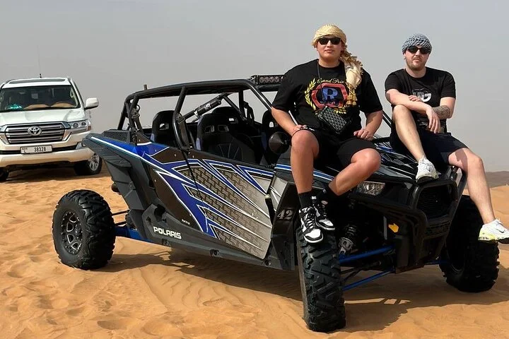 Dubai Morning 4 Seater Buggy Tour Sand Boarding & Camel ride