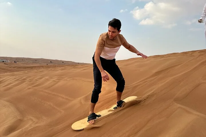 Dubai Morning 4 Seater Buggy Tour Sand Boarding & Camel ride