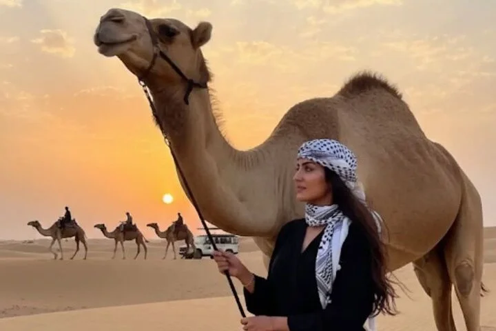 Dubai Morning Desert Safari with Sand Board and Camel Ride