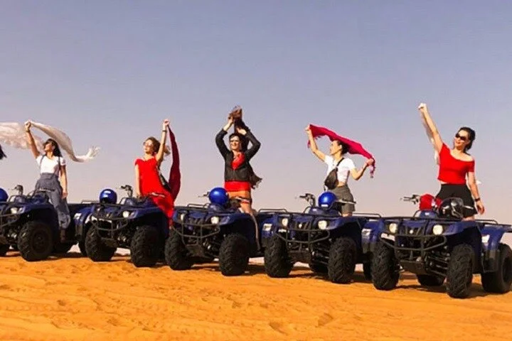 Dubai: Morning Safari 4x4 Red Dunes Pick/drop Quad Camel Sandsurf