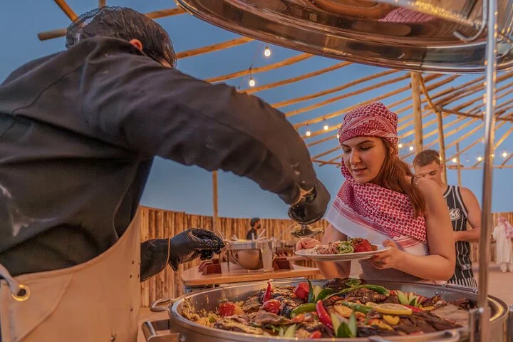 Dubai Premium Red Dunes Safari, Camels & 5* BBQ at Al Khayma Camp