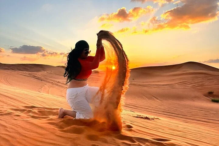 Dubai Private Family Desert Adventure Dinner, Camel, and Show