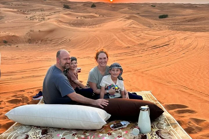 Dubai Private Family Desert Adventure Dinner, Camel, and Show