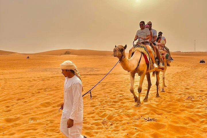 Dubai Private Family Desert Adventure Dinner, Camel, and Show