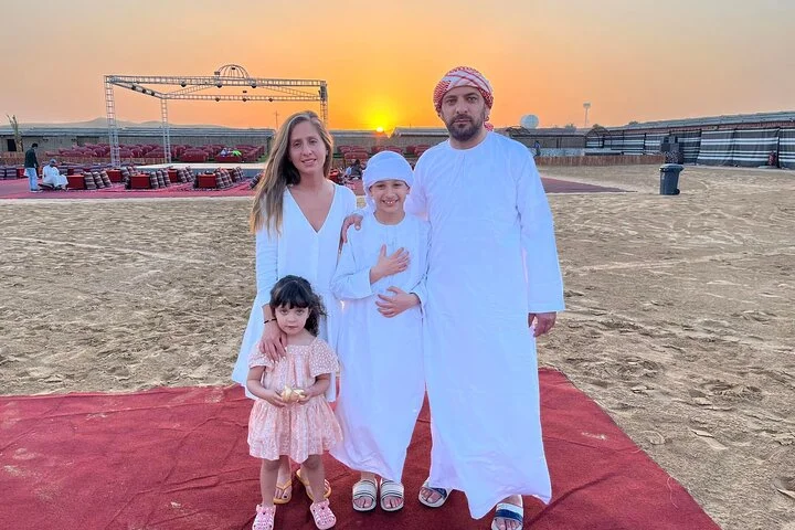 Dubai Private Family Desert Adventure Dinner, Camel, and Show