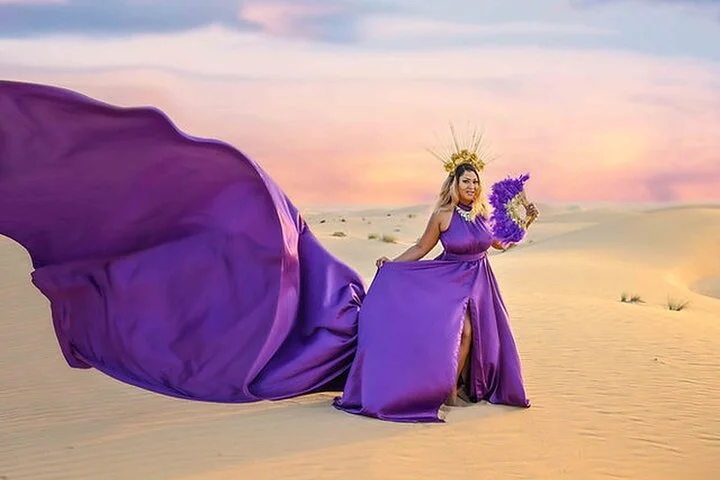 Dubai Private Flying Dress Photoshoot with Transportation