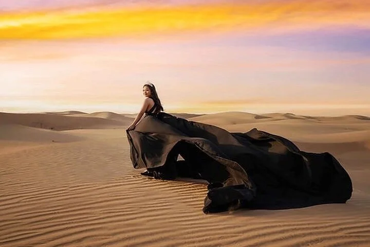 Dubai Private Flying Dress Photoshoot with Transportation