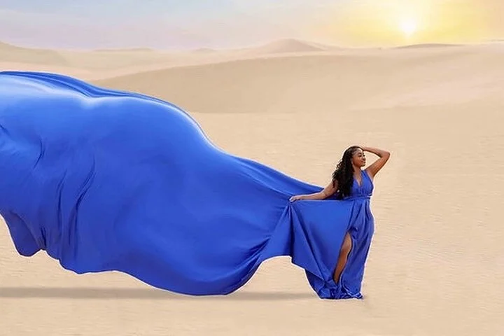 Dubai Private Flying Dress Photoshoot with Transportation