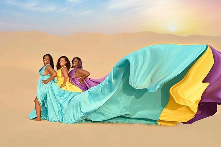 Dubai Private Flying Dress Photoshoot with Transportation