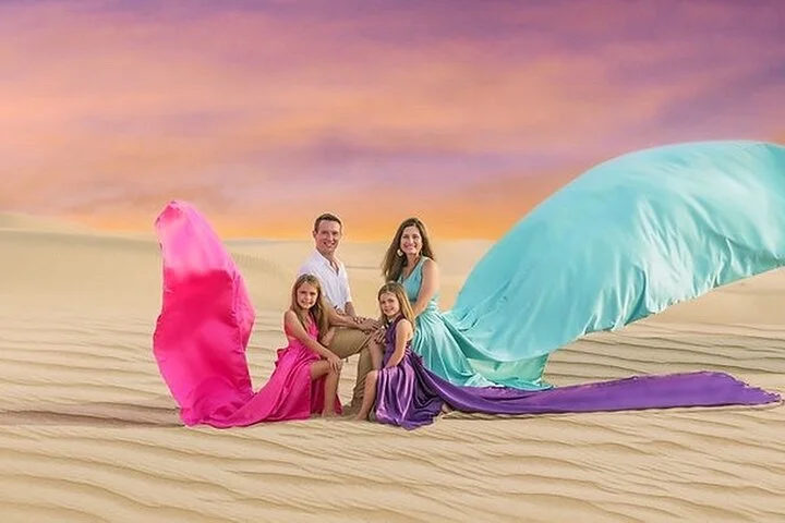 Dubai Private Flying Dress Photoshoot with Transportation