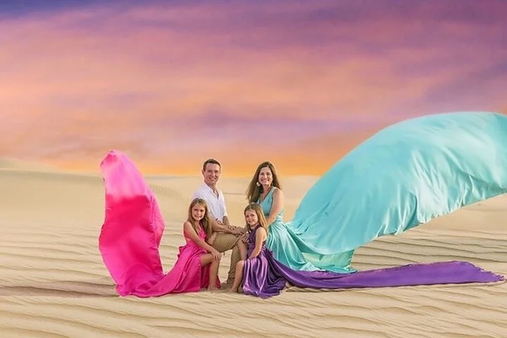 Dubai Private Flying Dress Photoshoot with Transportation