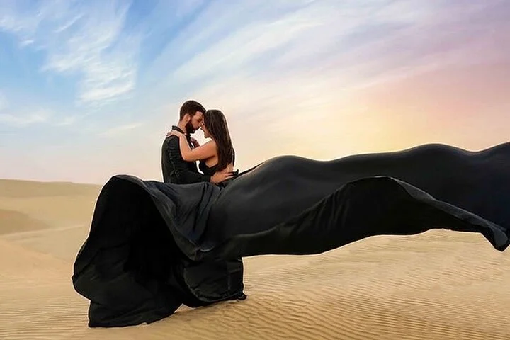 Dubai Private Flying Dress Photoshoot with Transportation