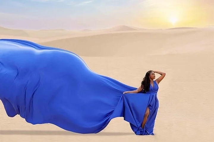 Dubai Private Flying Dress Photoshoot with Transportation