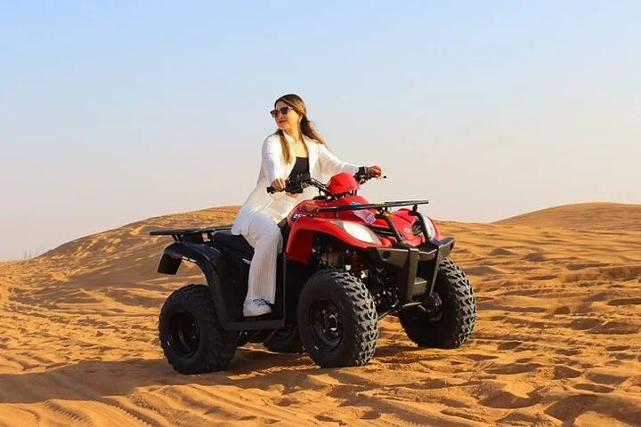 Dubai Red Desert Safari, Quad bike, Camel rid, BBQ Dinner & shows