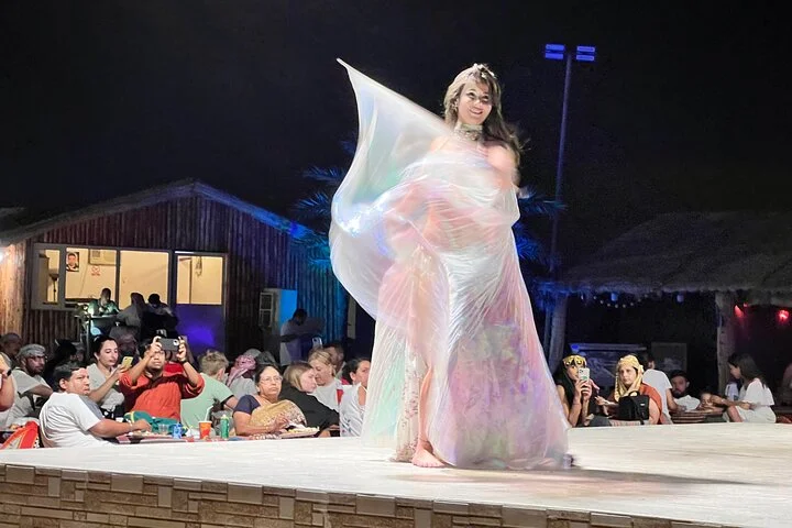 Dubai: Red Dunes desert safari pick up by 4WD, BBQ & live shows