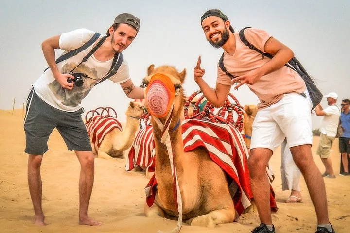 Dubai Sunset Camel Trekking With BBQ Dinner at VIP Camp