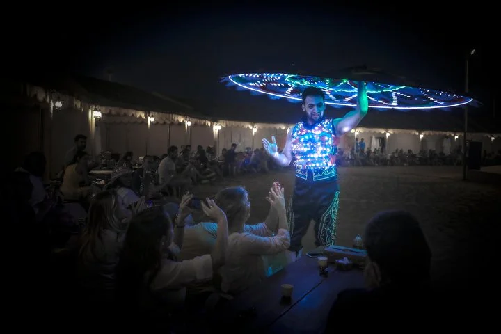 Dubai Sunset Camel Trekking With BBQ Dinner at VIP Camp