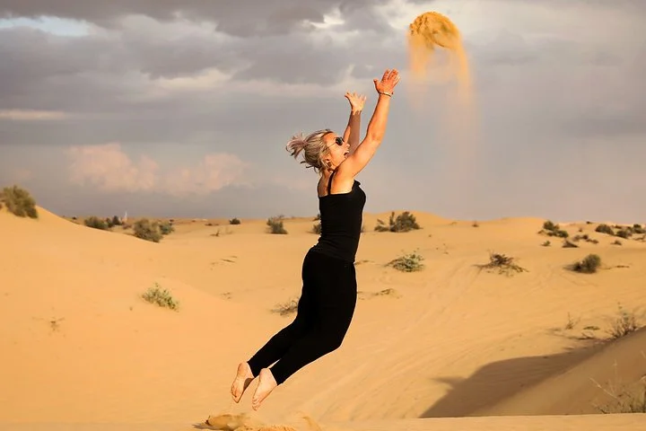 Dubai Sunset Camel Trekking With BBQ Dinner at VIP Camp