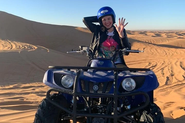 Dubai: Unique MORNING Quad Bike Red Dunes Safari