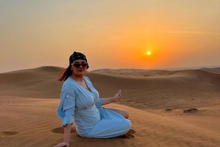 Evening Desert Safari Camel, Falcon, Sandboarding BBQ & Shows