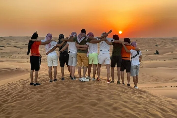 Evening Desert Safari Camel, Falcon, Sandboarding BBQ & Shows