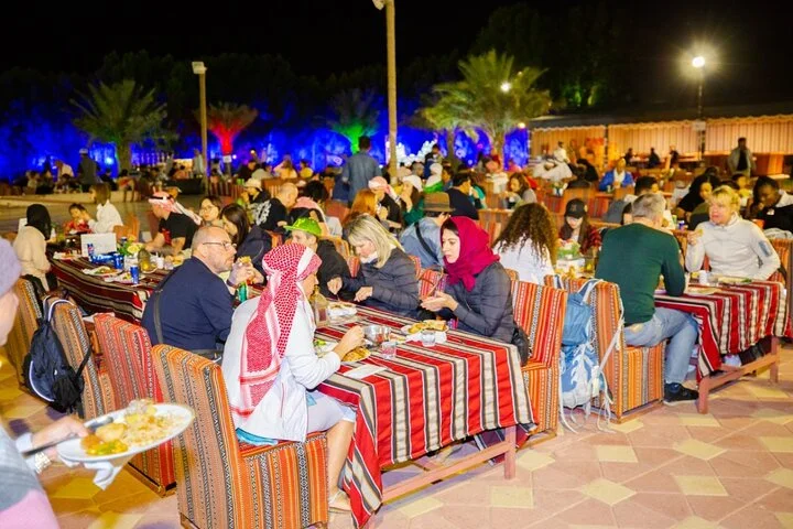 Evening Desert Safari Camel Ride Live Shows Shisha Dinner