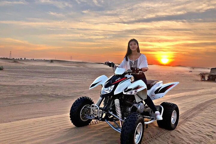 Evening Desert Safari with ATV Quad Bike Dune Bashing BBQ Dinner