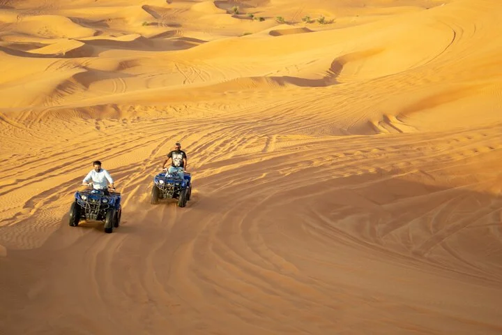 Evening Desert Safari with Quad Bike, BBQ Dinner and Camel Ride