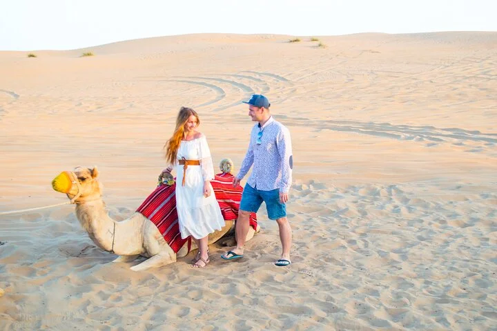 Evening Desert Safari with Quad Bike, BBQ Dinner and Camel Ride