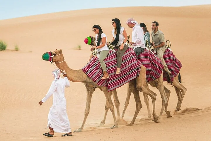 Evening Dune Bashing and Camel Ride in Dubai with BBQ Dinner