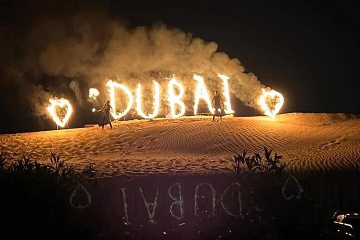 Evening Dune Bashing and Camel Ride in Dubai with BBQ Dinner