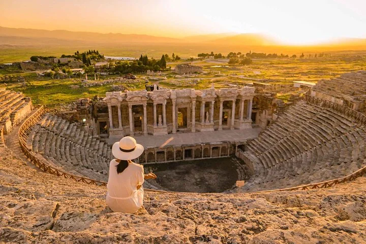 From Antalya Pamukkale and Hierapolis Tour with Cleopatra Pool