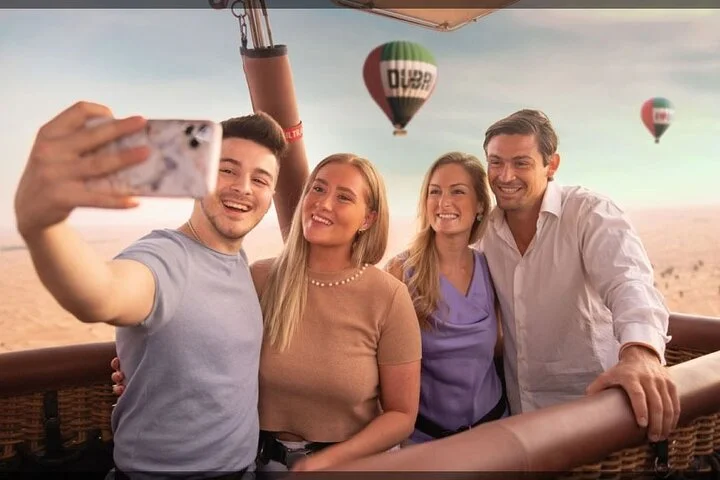 Hot Air Balloon Flight in Dubai with Breakfast, Falconry and Camel Ride