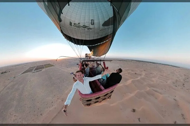 Hot Air Balloon Flight in Dubai with Breakfast, Falconry and Camel Ride