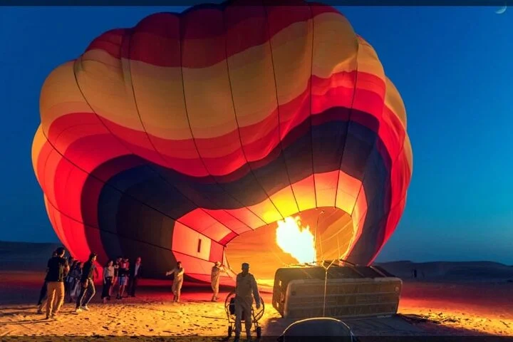 Hot Air Balloon Flight in Dubai with Breakfast, Falconry and Camel Ride