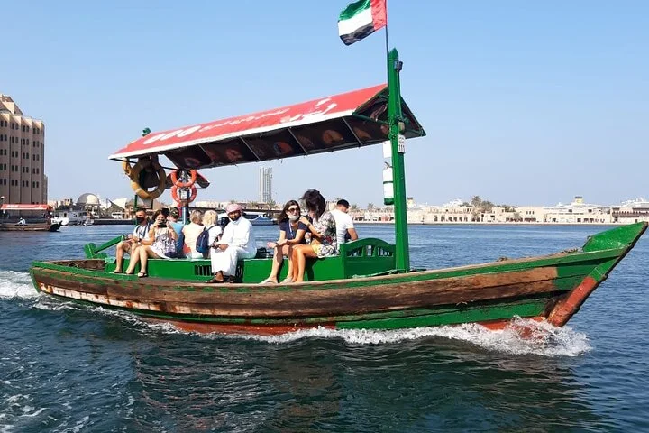 Local Food 6 Tastings Walking in Old Dubai Shopping Boat Ride