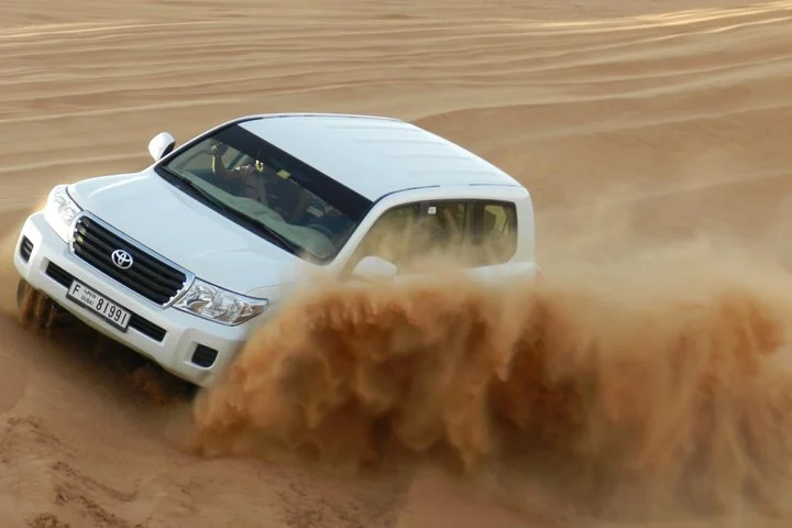 Morning Desert Safari Dubai, Dune Bashing, Camels & Sandboarding