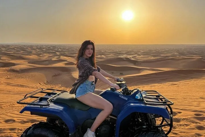 Morning Desert Safari with Quad Bike & Camel Ride & Sandboarding