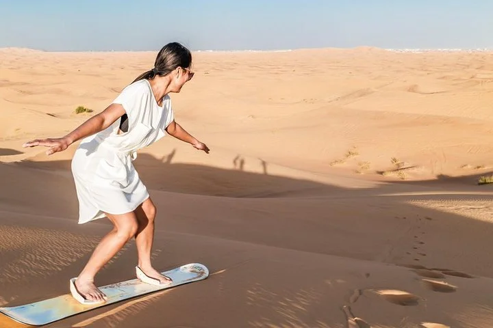Morning Desert Safari with Quad Bike, Sand Boarding and Camel Ride